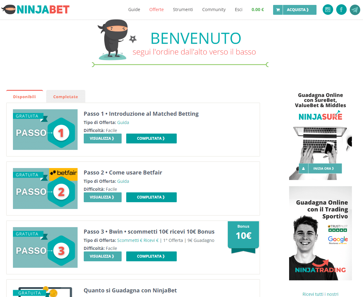 Recensione di Ninjabet: lo strumento definitivo di Matched Betting per ...